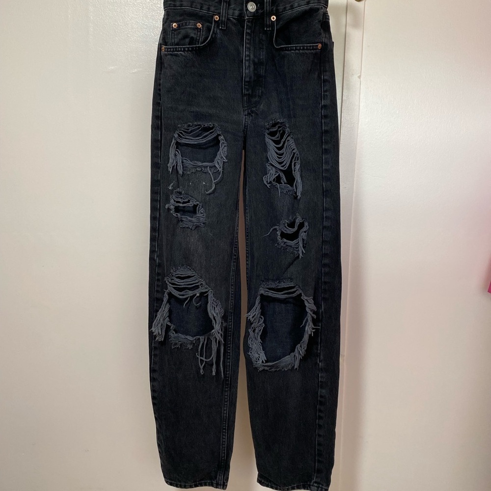BDG Baggy Distressed Black Denim Jeans